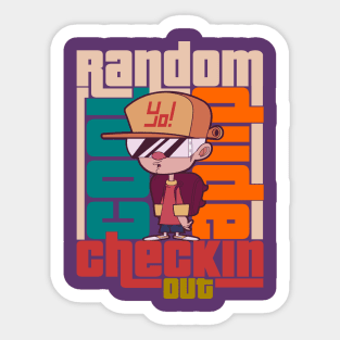 Random Cool Dude checkin out Sticker